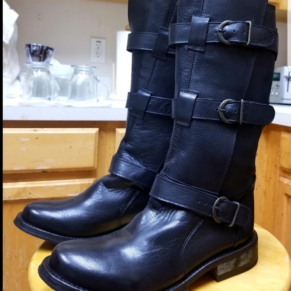 Steve Madden Black Moto Boots